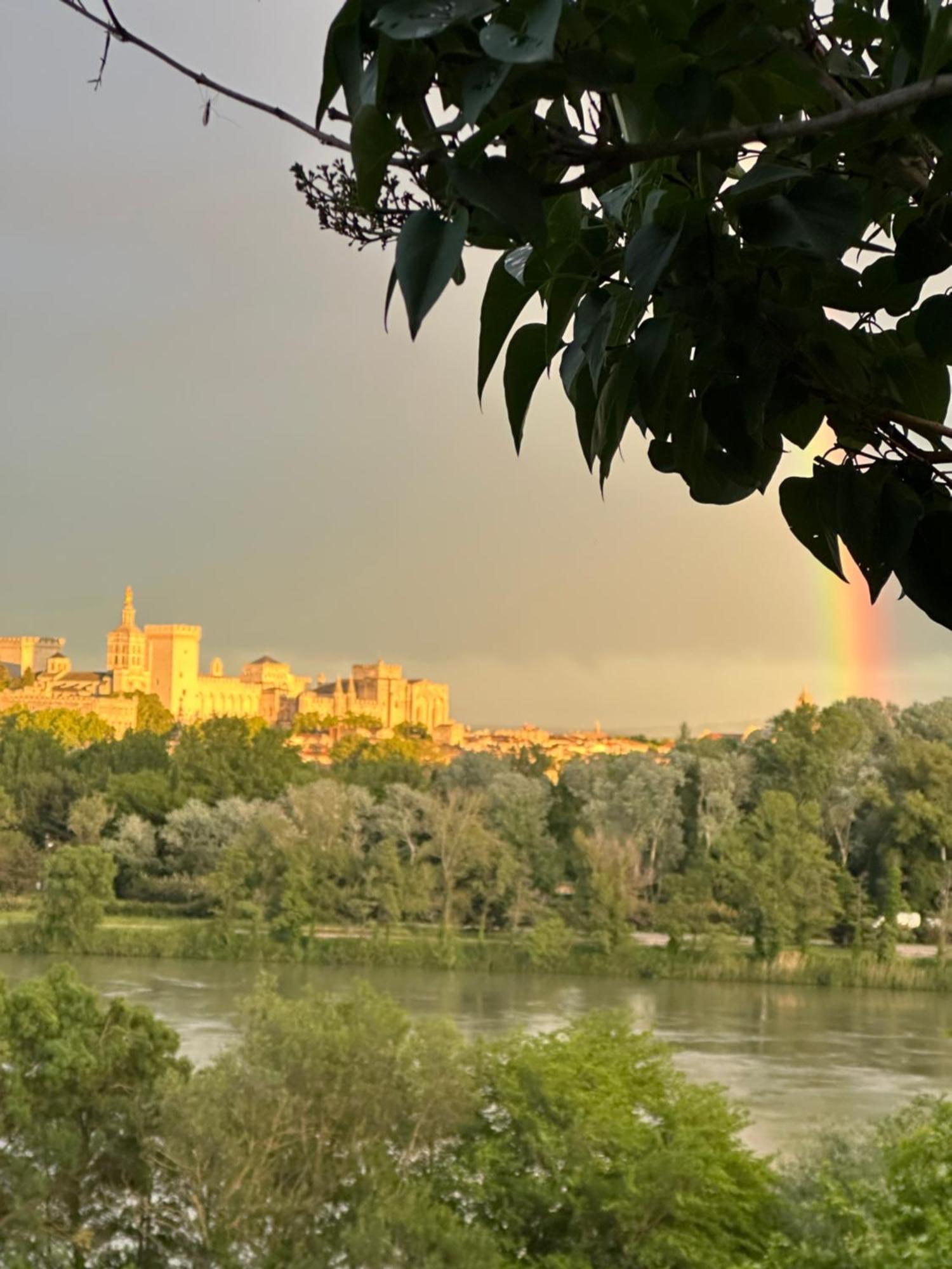 Charmante Petite Maison Avec Vue Panoramique, En Centre Historique, Proche D'Avignon, Ancienne, Renovee, Climatisee, Terrasse, Parking Public Gratuit Вильнёв-ле-Авиньон Экстерьер фото